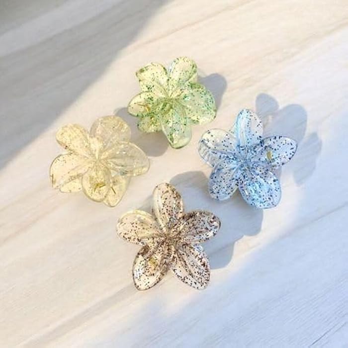 MT Flower Hair Claw Clips-4PCS for Thick Hair,Strong Hold Nonslip,Hawaiian,Cute Large Hair Clips,Banana Clip for Thin Hair,Hair Accessories for Women Girls Holiday Gifts (Assorted Colors) - Image 5